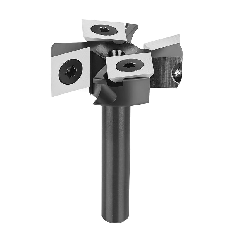 SpeTool Planfräser 8mm Schaft 38.1mmDurchmesser Planfräser für Oberfräse Hobelfräser für holz mit We