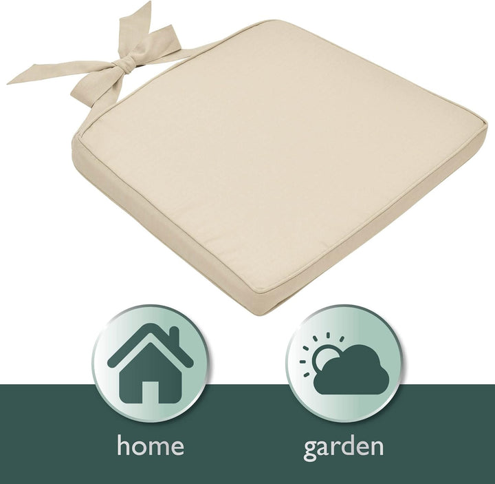 Beautissu Pia 4er Set Stuhlkissen 40x45 cm - Sitzkissen Outdoor Gartenstuhlkissen, Garten Sitzpolste