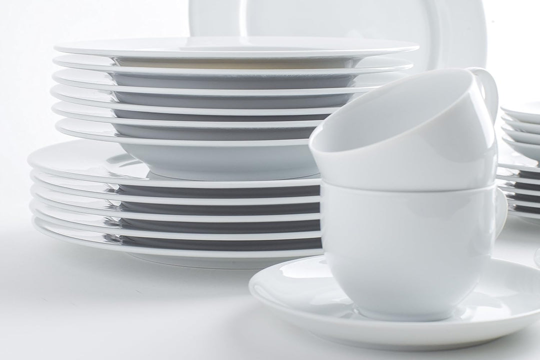 KAHLA Aronda Platte oval 23 cm | weisser Servierteller aus Porzellan Weiss Platte 23 cm, Weiss Platt