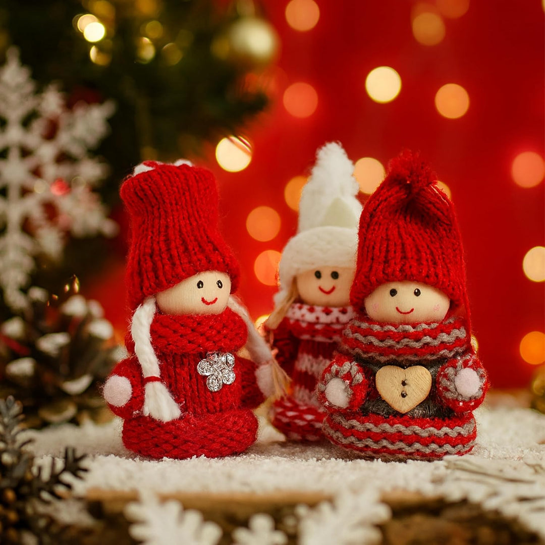 CREOLOGIC Mini-Wichtel Figur 7cm · Baumschmuck· Weihnachtsdekoration · Wintermütze · Deko · Wichtelg