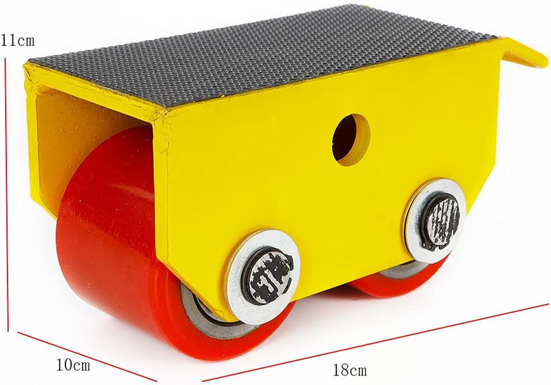 Panzerrollen,Transportfahrwerk,Industrieroller mit 4 PU-Richtungsräder Roller Drehplatte Möbeltransp