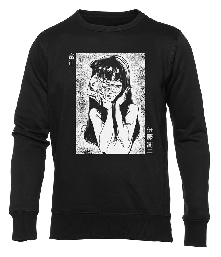 Hopestly Tomie Junji Ito Unisex Jumper Herren Dammen Schwarz Rundhals Lange Ärmel Sweatshirt Men&