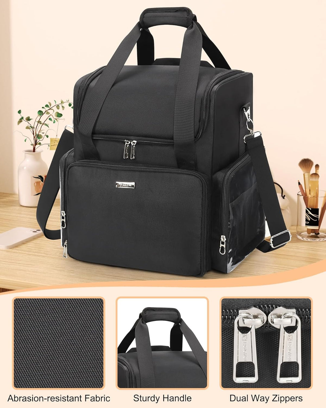 Relavel Friseur-Reisetasche Profi Friseurkoffer Friseurwerkzeugtasche Aufbewahrungsorganizer für Fri