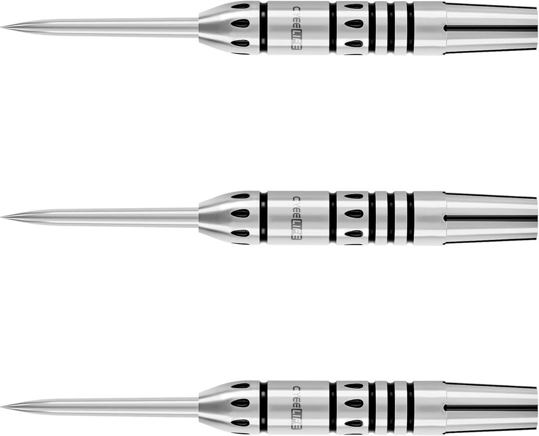 CyeeLife 21/22/23/24/26/28/30g Tungsten Steel Dart Barrels 90%,Schwarz/Silber/Blau,Erhältlich in Meh