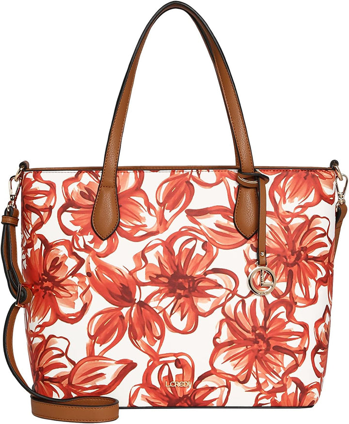 L. CREDI Handtasche Jasmin mit Label-Applikationen Damen Einheitsgrösse Pumpkin, Einheitsgrösse Pump