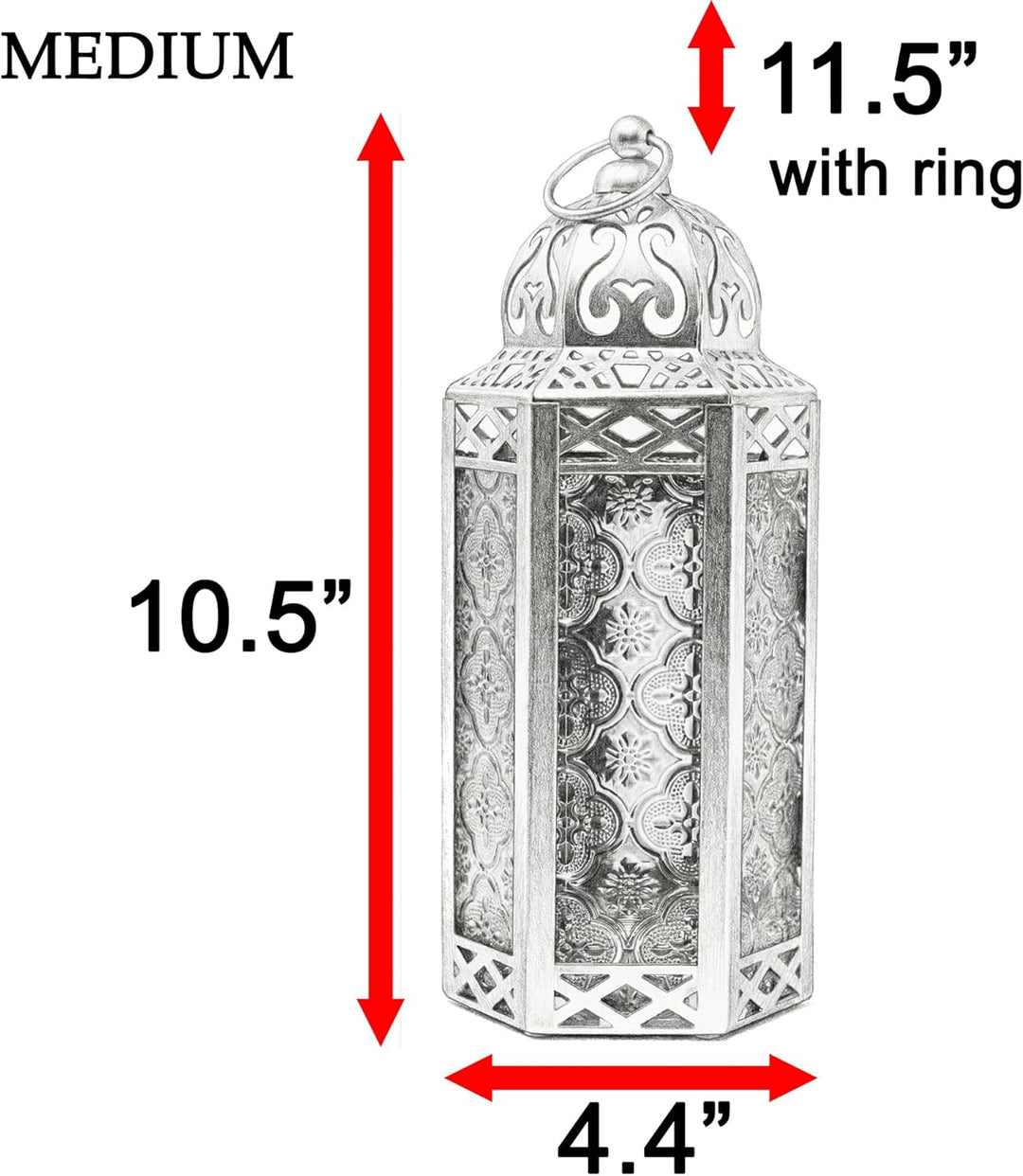 Vela Lanterns Marokkanische Lampenlaterne, dekorativer Kerzenhalter für Innen- und Aussenbereich, He