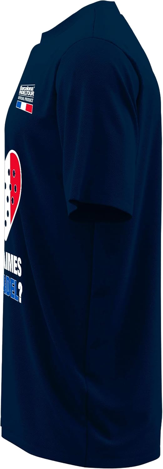 Barcelona Padel Tour - Joma Men's Short Sleeve Crew - Atmungsaktives Micro Mesh Gewebe mit Love Pade