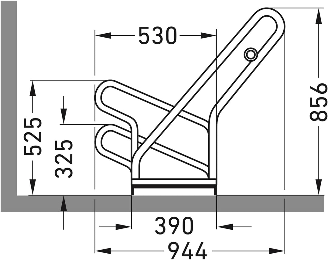 Anlehnparker 2502 XBF | Fahrradständer einseitig | für 2 extra breite Fahrräder | erweiterbar | Abwe