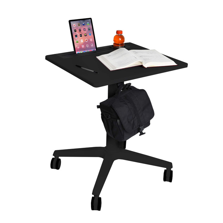 Seville Classics Höhenverstellbarer Tisch, Aluminium, 65 cm x 55 cm x 77.5 bis 115.8 cm (LxBxH) 65 x