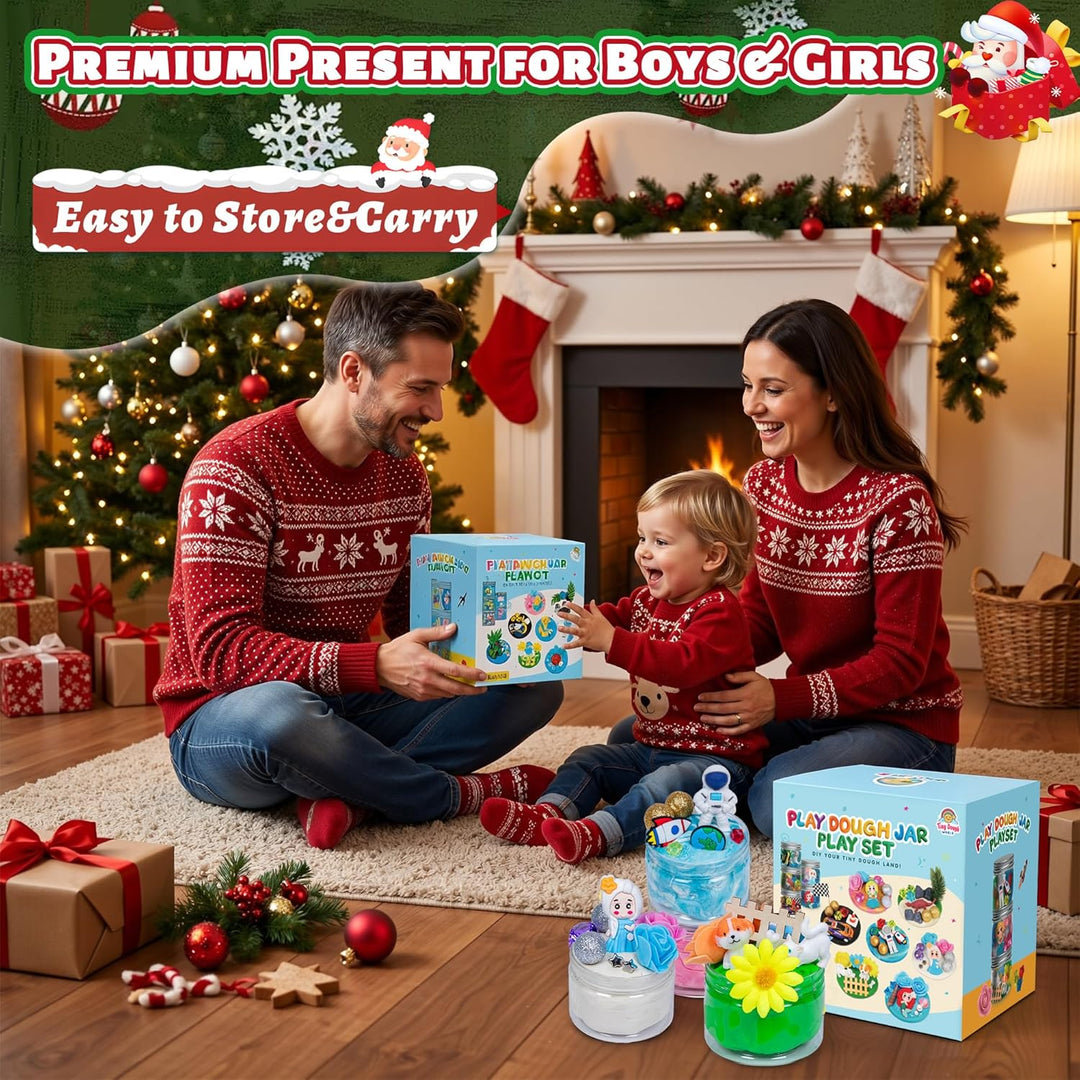 JOY SPOT! 8 Themen Sensorische Knete in dose, ungiftig Knetmasse Set, Kreatives Kinderknete Spielzeu