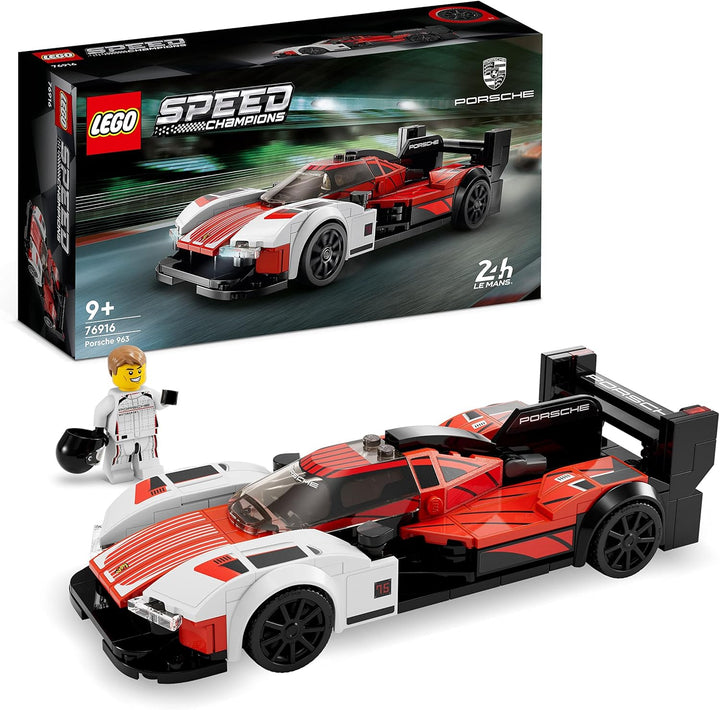 LEGO Speed Champions Porsche 963, Modellauto-Bausatz, Rennfahrzeug Spielzeug für Kinder, Sammelset m