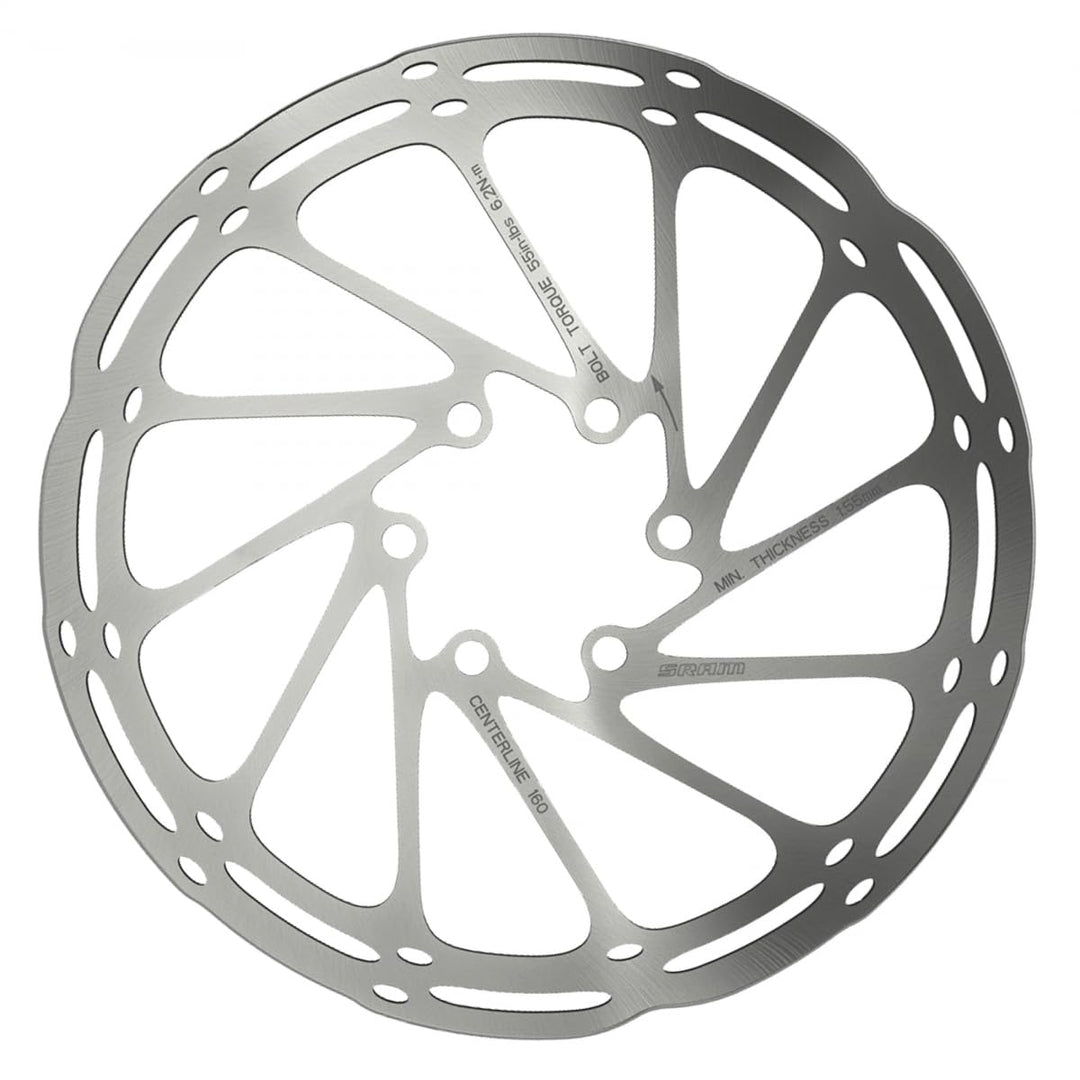 Sram Unisex – Erwachsene Rotor Centerline Bremsscheibe, grau, 220mm, 220mm