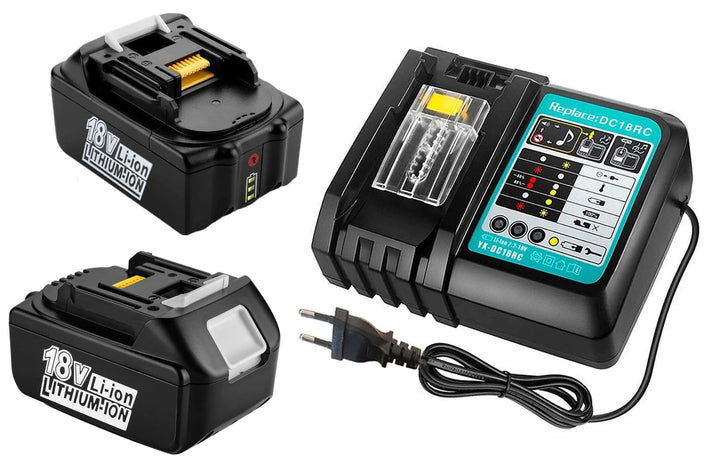 BL1850B Akku (2Stück) 18V 5,0 Ah mit Ladegerät DC18RC Ersetzen für Makita Akku BL1850B BL1850 BL1840