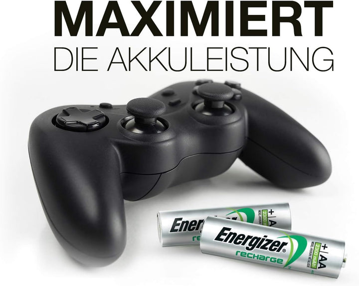 Energizer Recharge 1-Stunden Akku Ladegerät für wiederaufladbare Batterien der Grössen AA und AAA 1-