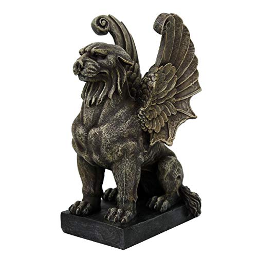 Pacific Giftware PT Geflügelter Löwe Gargoyle Dekofigur aus Kunstharz
