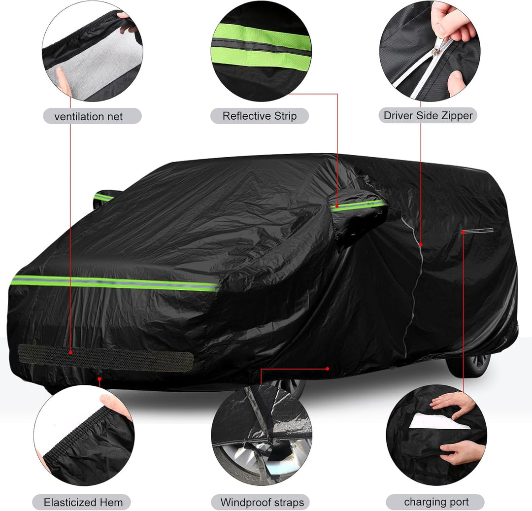 Autoabdeckung Wasserdicht Atmungsaktiv Passend für VW ID. Buzz, ID. Buzz Cargo, Vollgarage Autoplane