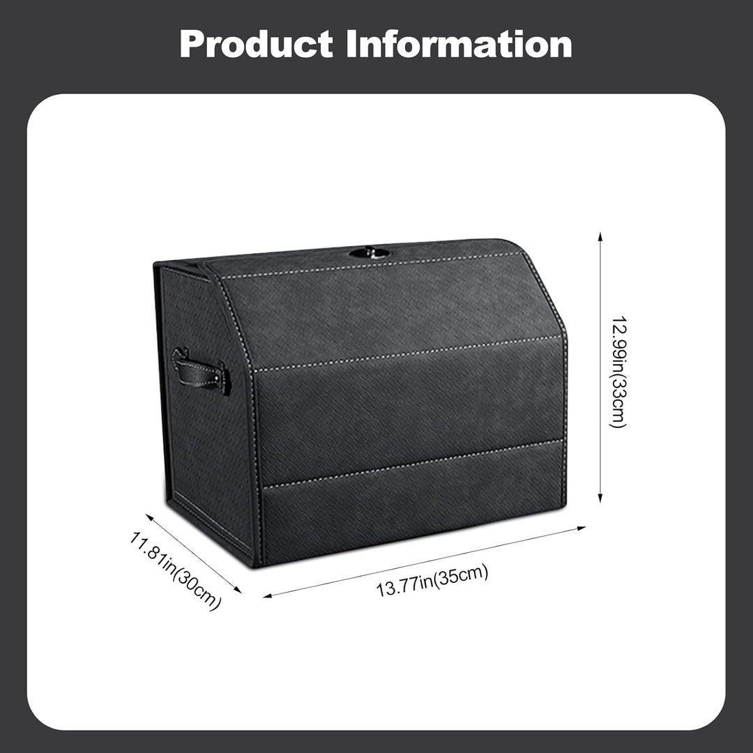 Ergocar Kofferraum Organizer, Faux Gewebtes Wildleder Autotasche Auto Kofferraum Box, Zusammenklappb
