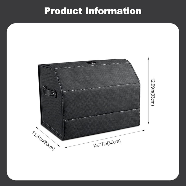 Ergocar Kofferraum Organizer, Faux Gewebtes Wildleder Autotasche Auto Kofferraum Box, Zusammenklappb