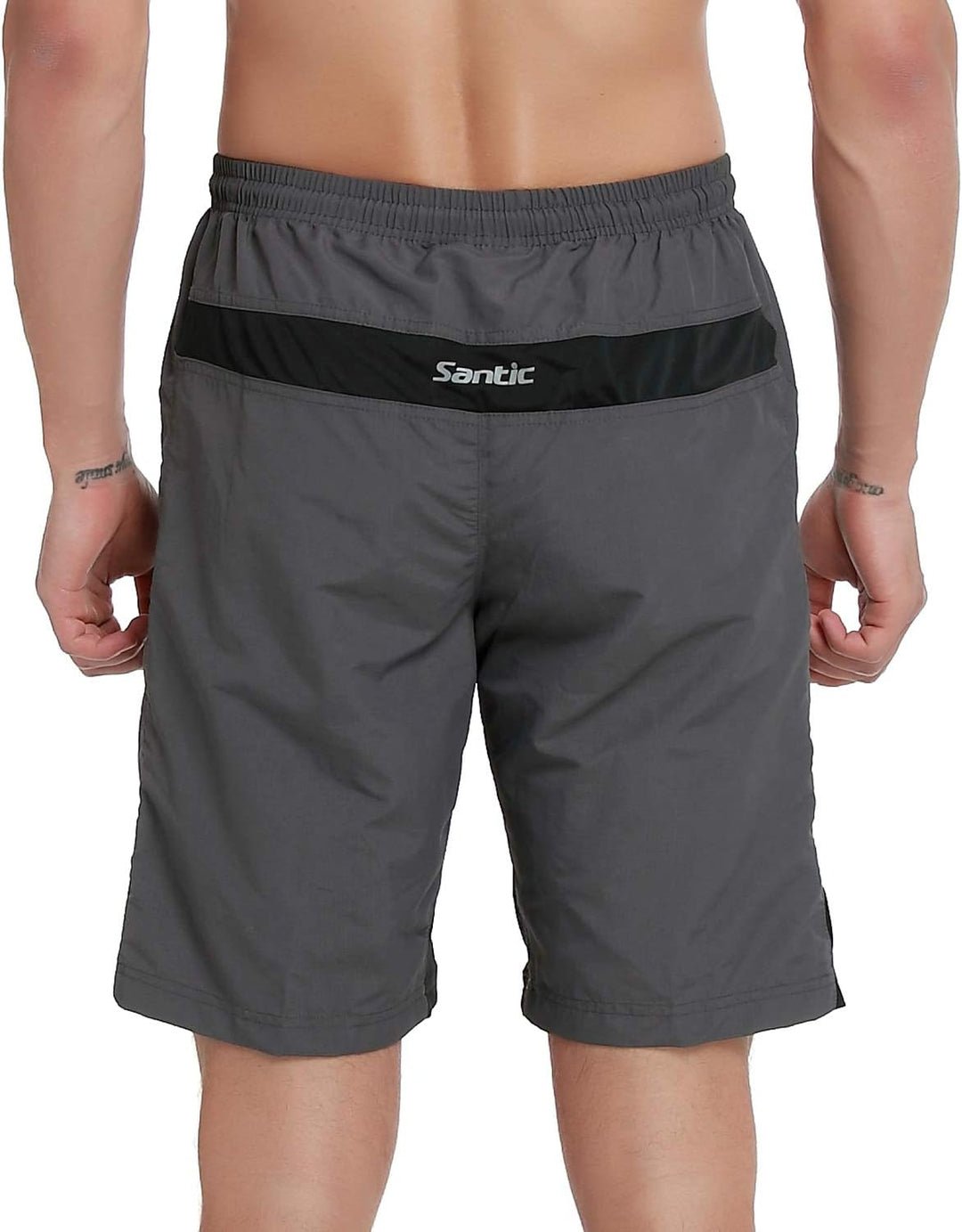 Santic Radlerhose für Herren, Radlerhose, MTB, Rennrad, mit gepolstertem Höschen, für Herren – Boden