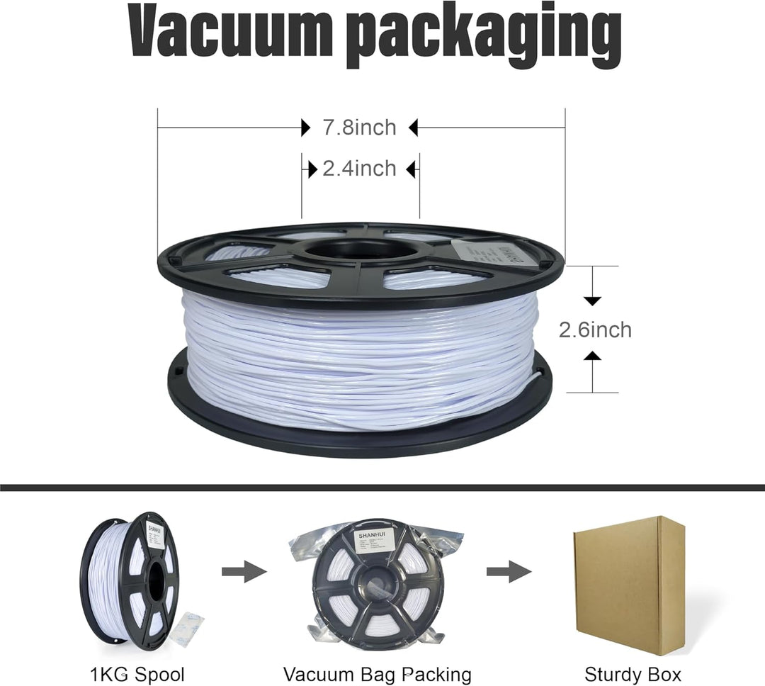 TPU-Filament 1,75 mm, flexibles Filament 3D-Drucker-Filament, weiches TPU-3D-Druck-Filament, Papier