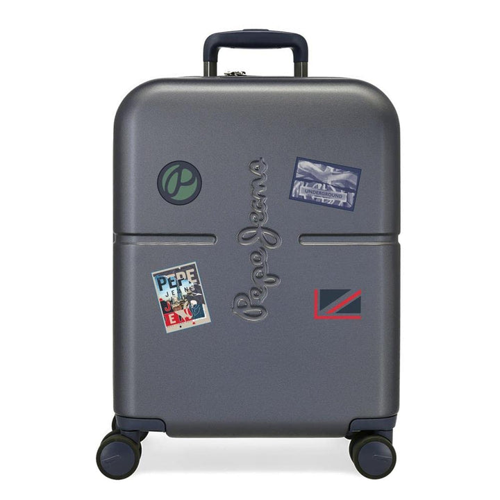 Pepe Jeans Kabinentrolley, 40 x 55 x 20 cm, blau, 40x55x20 cms, Kabinenkoffer erweiterbarer Koffer N