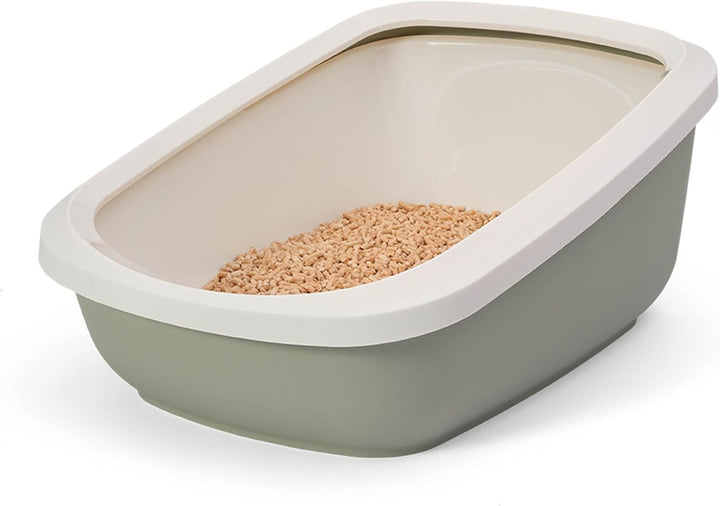 Katzentoilette mit Trennsystem – System Katzenklo für Holzpellets, weniger Geruch durch Urin- & Kott