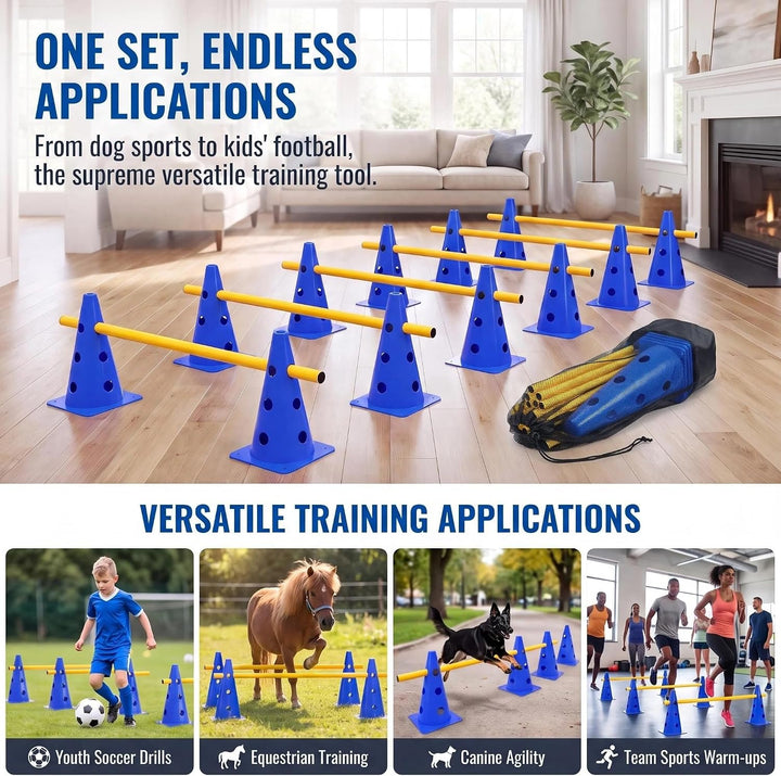 6 Sets Sports Steckhürdenset Steckhürden Set für Hunde Agility Trainingszubehör für Hunde &amp; Pferde 1