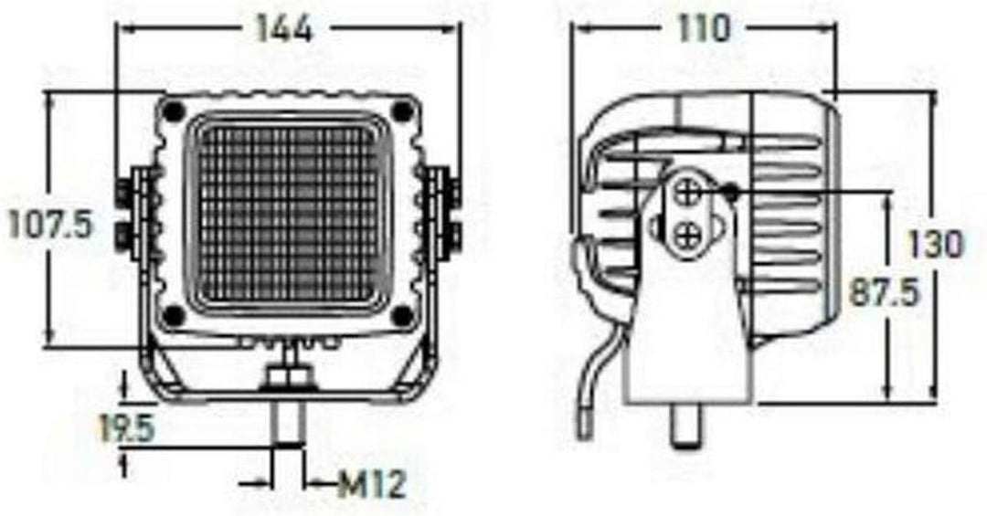 HELLA - LED-Arbeitsscheinwerfer - Power Beam 3000 - 12/24V - 1GA 996 192-021 für flexiblen Anbau Nah