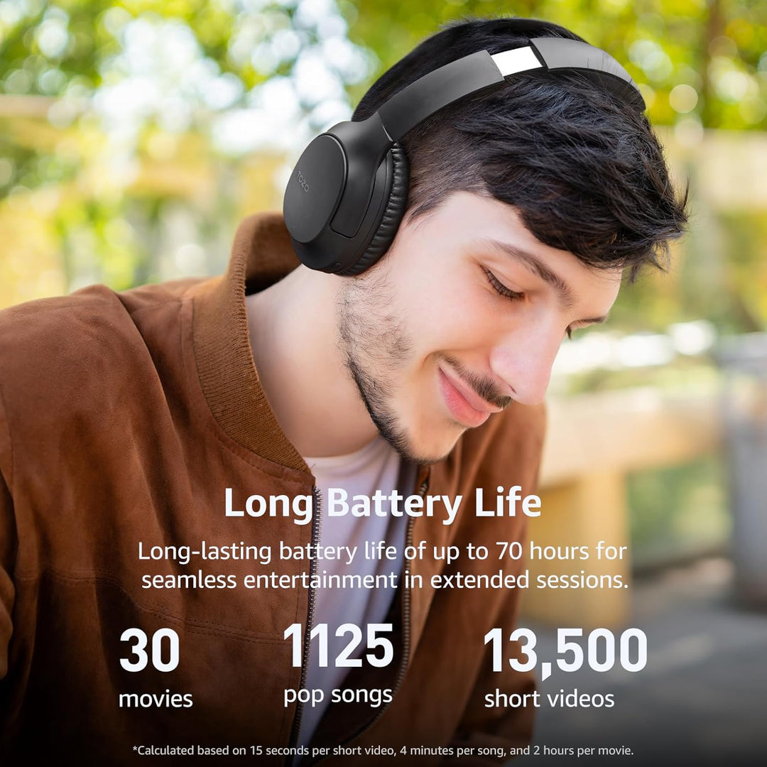 TOZO HA1 Over Ear Kopfhörer, Kopfhörer Kabellos Bluetooth 5.4, ENC Noise Cancelling Kopfhörer mit 70