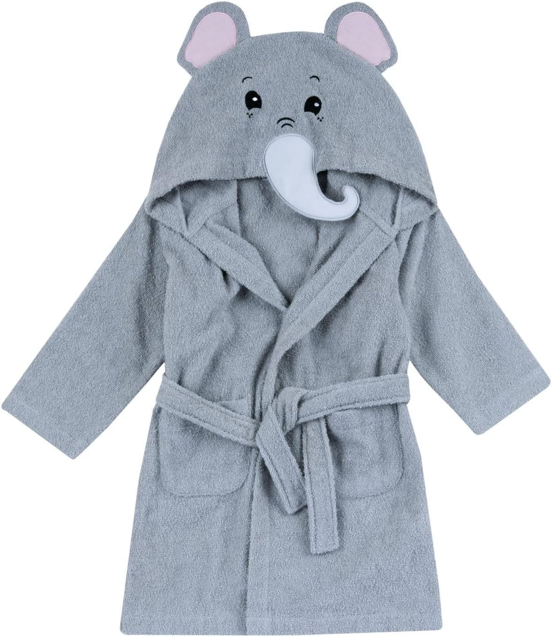 Chicco Bademantel aus weichem Schaumstoff, in Form von süssem Elefant, bunt und lustig, mit zwei beq