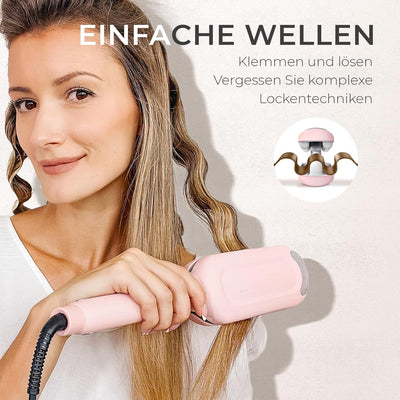 TYMO ROVY Welleneisen für haare, Lockenstab grosse Locken geeignet für Anfänger, Sofortiges Wellen,