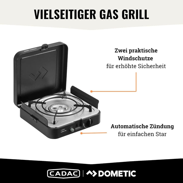 CADAC - 1 Cook Turbo FFD Stove - 50mBar - Grillen - Tragbare Grills - Kochfläche aus Edelstahl - Ink