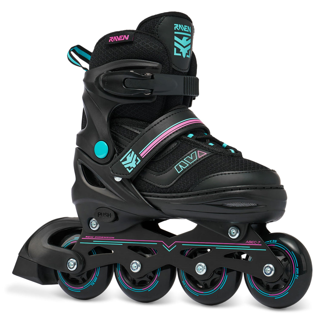 Raven Verstellbare Inline Skates Drill optional als 2in1 - Kugellager Carbon Abec7 - DSAS - Double-S