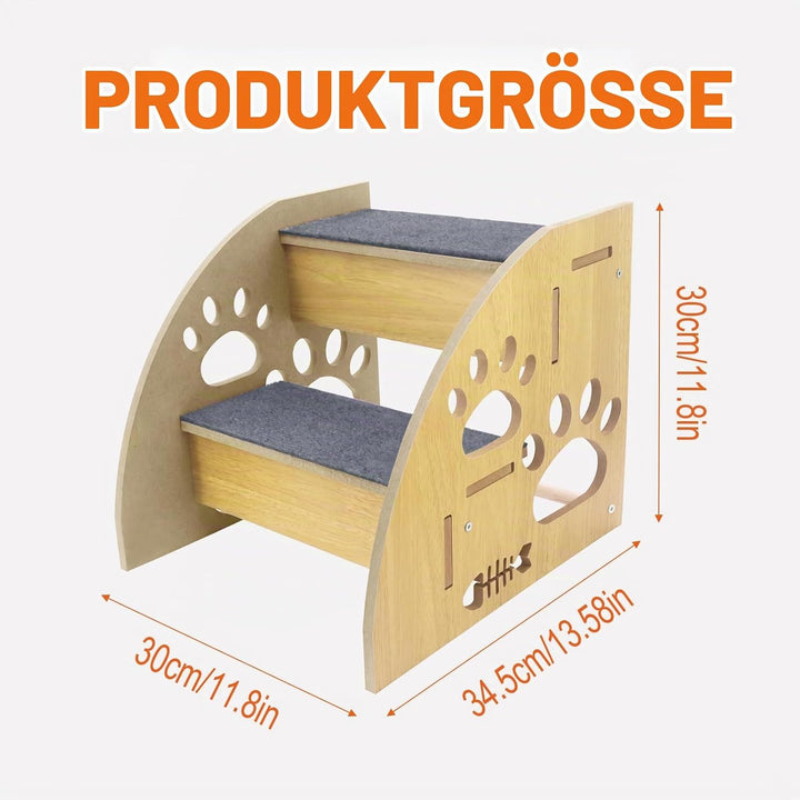 Hundetreppe,rutschfeste Hunderampe für Sofa,Hundetreppe + Katzentreppe für Junge und alte Katzen,30