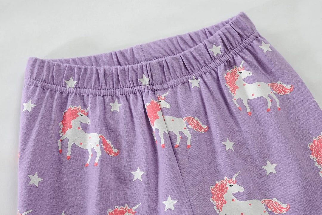 EULLA Kinder Mädchen Schlafanzüge Langarm Baumwolle Winter Pyjama Set Einhorn Prinzessin Dino Hase E