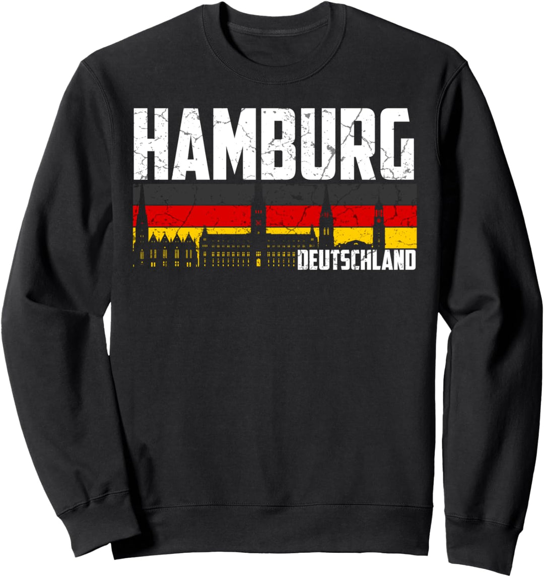 Mein Hamburg Skyline Deutschland Heimat Stadt Souvenir Sweatshirt