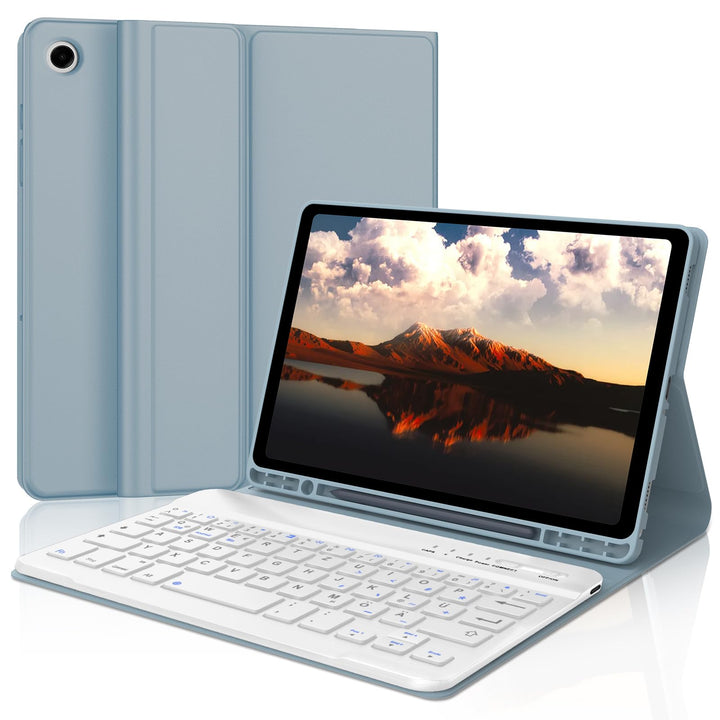 Tastatur Hülle für Samsung Galaxy Tab A9 8.7'' 2023, QWERTZ Deutsches Tastatur Magnetische Wireless