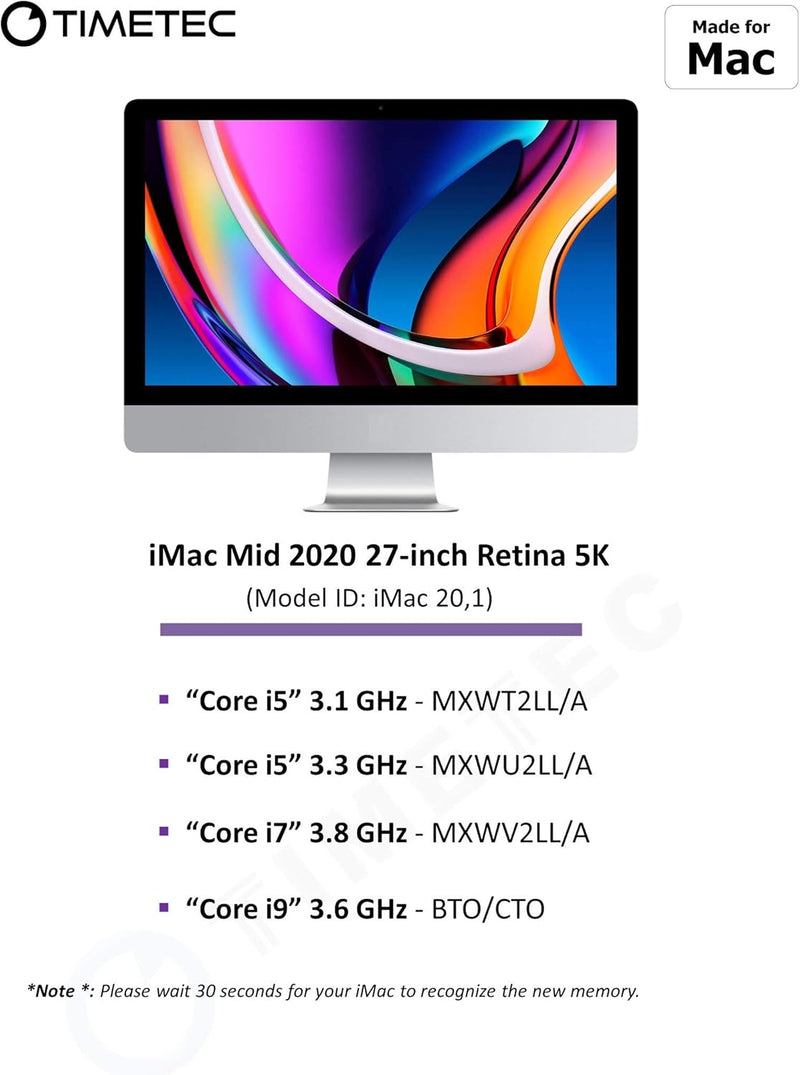 Timetec Hynix IC für 2019 iMac 27 Zoll mit Retina 5 K Display, Ende 2018 Mac Mini DDR4 2666 MHz PC4-