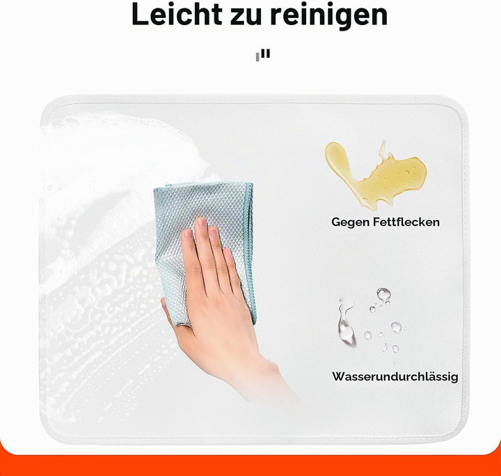 Feuerfeste Unterlage 40 x 60cm-1mm, Hitzeschutzmatte für Luftfritteuse, Hitzebeständige Unterlage fü