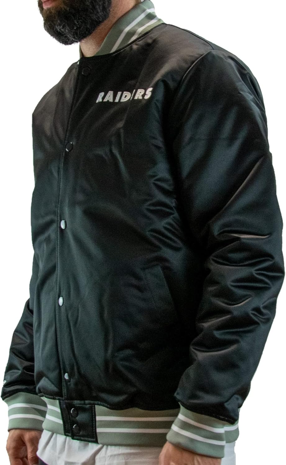 Mitchell & Ness NFL Heavyweight Satin Jacket L Oakland Raiders - Black, L Oakland Raiders - Black