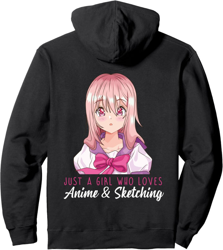 Nur ein Mädchen das Anime & Zeichnen liebt Manga Kawaii Pullover Hoodie
