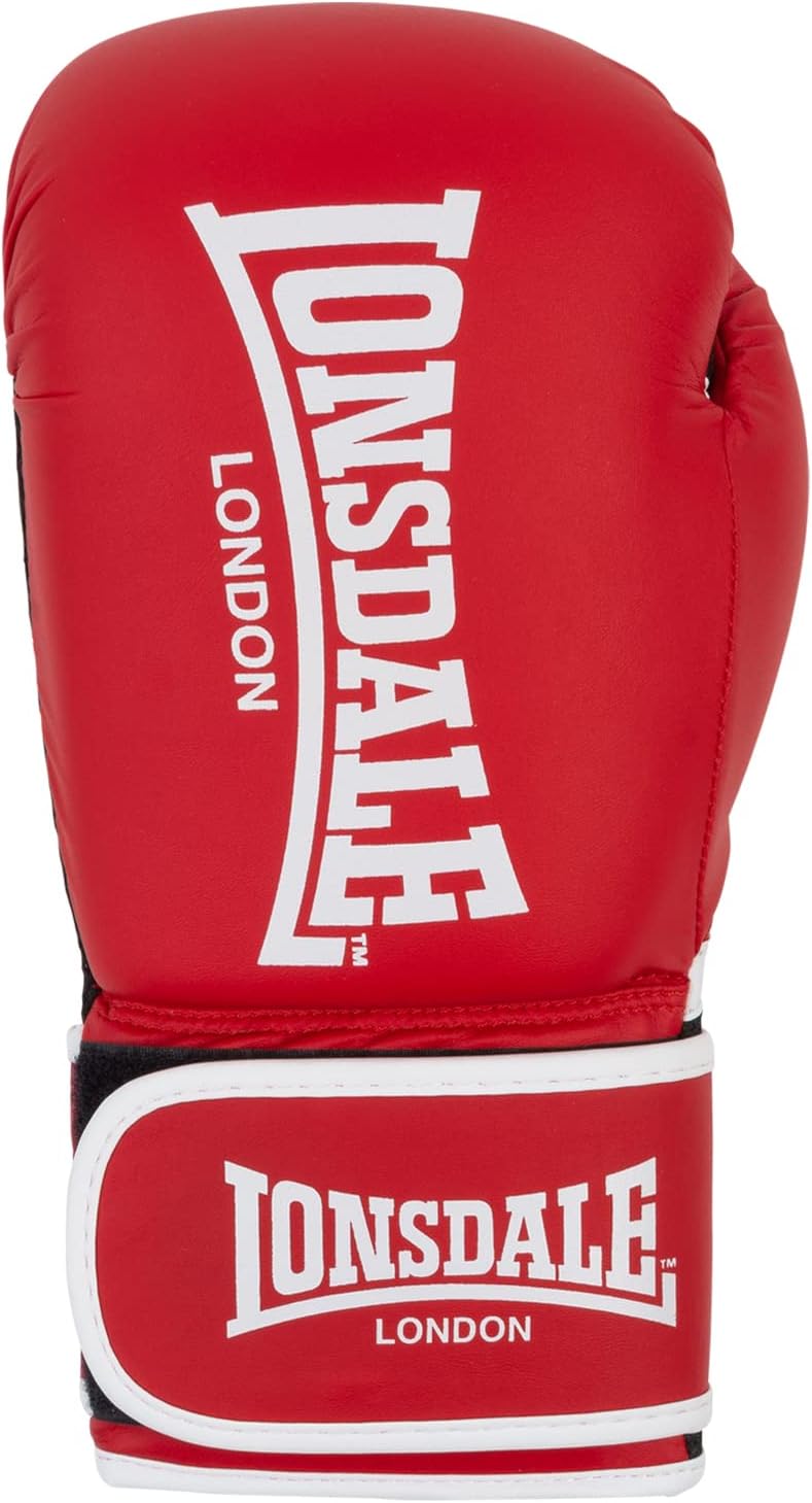 Lonsdale Unisex-Adult Ashdon Equipment 10 oz Red/White, 10 oz Red/White