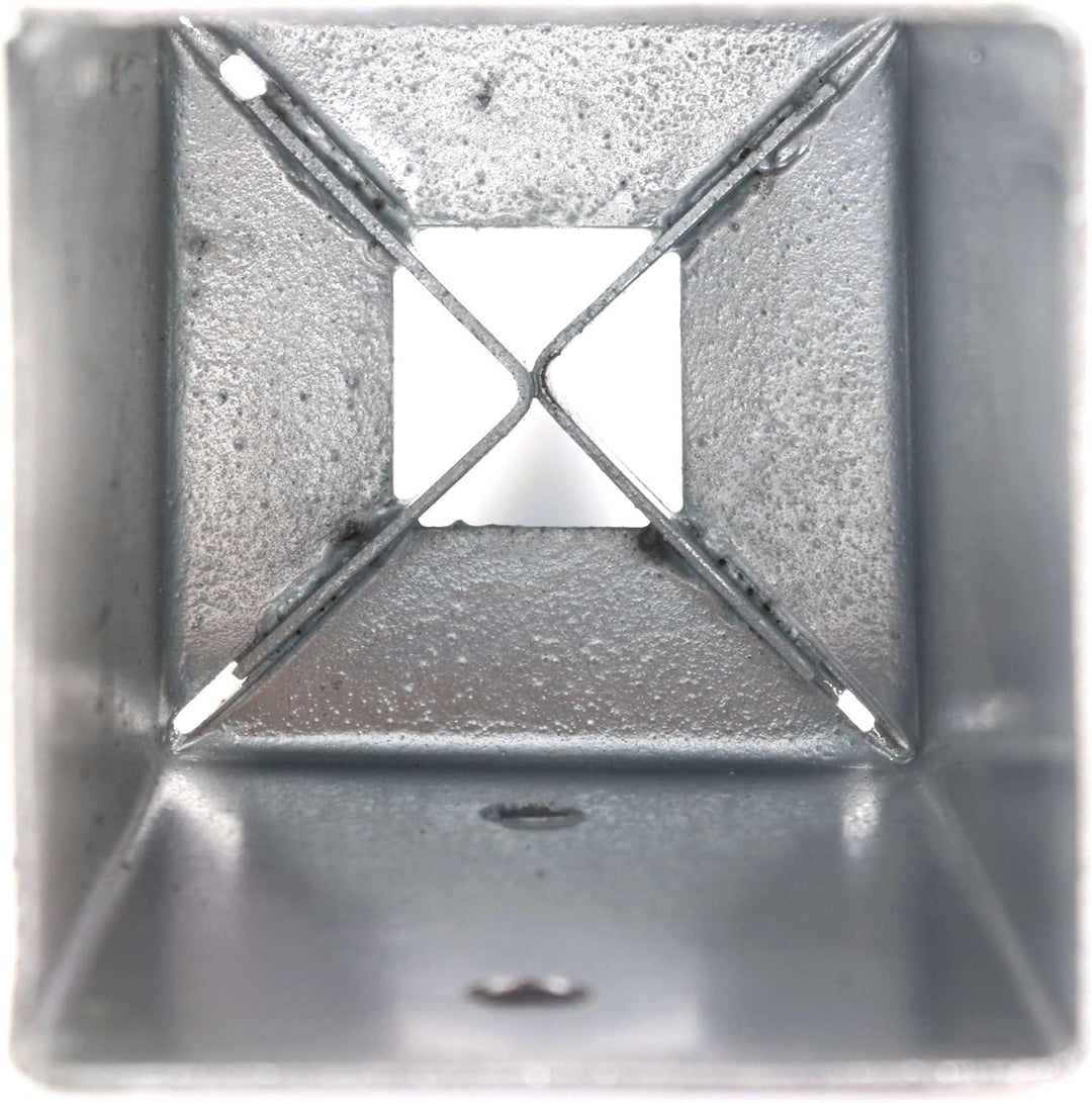 Einschlaghülsen für Pfosten 7x7 cm | 6er Set Bodeneinschlaganker verzinkt | Einschlaghülsen ca. 71x7