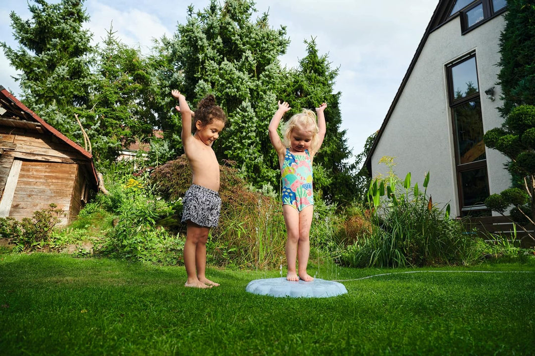 BIG - Splash Shower Wasserspiel - Outdoor-Wassersprinkler für Kinder ab 2 Jahren in Muschelform (hel