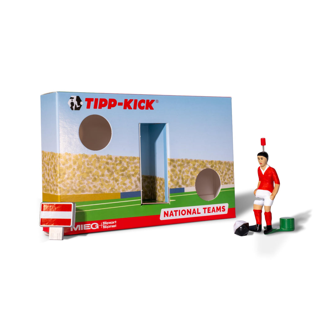 TIPP-KICK Österreich-Box I Original Set Österreich-Star-Kicker & Österreich-Soundchip in der Torwand