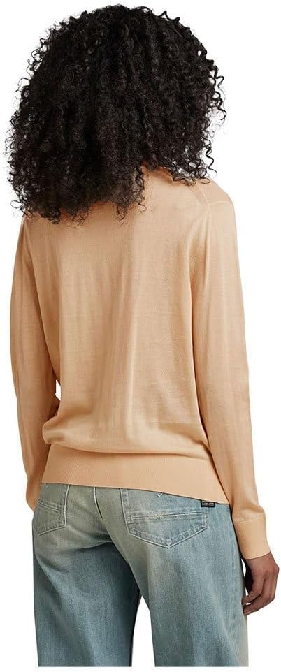 G-STAR RAW Damen Core Round Neck Strickpullover Knits XS Beige (Ivory Cream D21960-d166-d761), XS Be