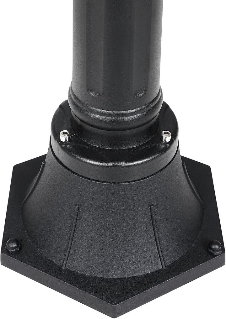 Monzana Gartenlaterne 3 flammig 176 cm Hoch IP44 Wetterfest E27 Aluminium Glas Garten Terrasse Kande