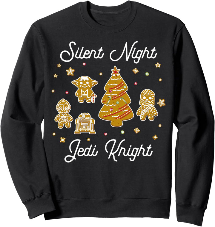 Star Wars Christmas Silent Night Jedi Knight Gingerbread Sweatshirt