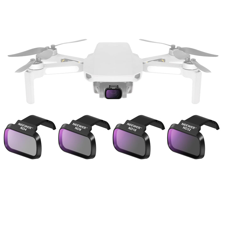 NEEWER ND Filter Set Kompatibel mit DJI Mini 4K/2 SE/SE/2/Mavic Mini (4 STK.) ND4 + ND8 + ND16 + ND3