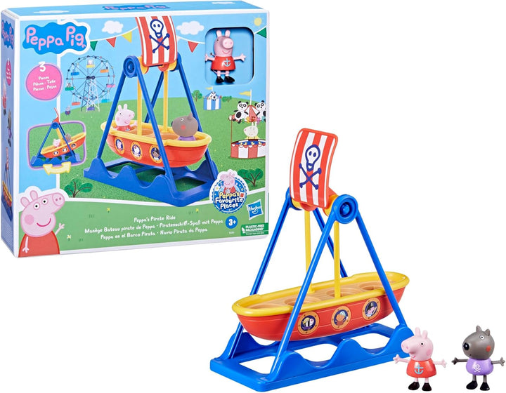 Peppa Pig Spielzeuge Piratenschiff-Spass mit Peppa, Spielset mit 2 Figuren, Kinderspielzeug PIRATE R